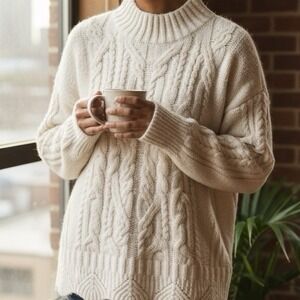 Absolutely Famous Sweater Women's White Size Large